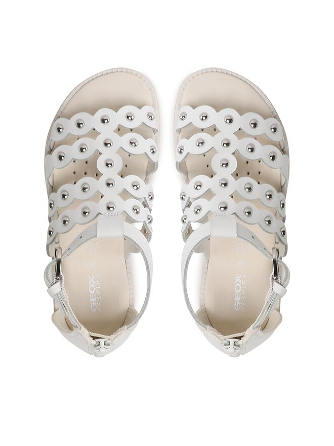 Geox Сандали Geox J Sandal Karly Girl J3535D043BCC1000 S Бял