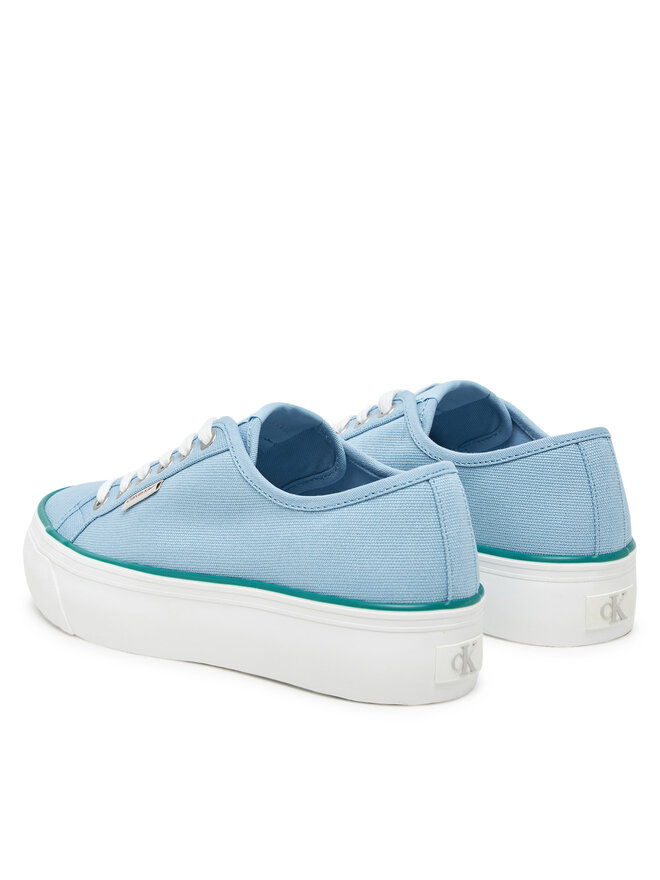 Calvin Klein Jeans Tenisky Calvin Klein Jeans Vulc Flatform Ctn Logo Tag YW0YW01838 Světle modrá