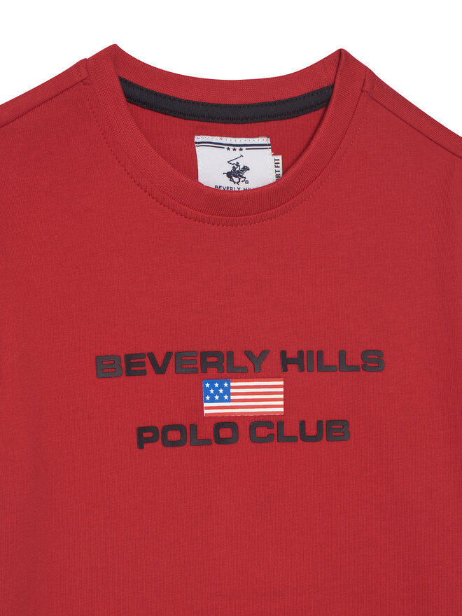 Beverly Hills Polo Club Beverly Hills Polo Club T-Shirt P-SS26B-TS0132 Rot Regular Fit