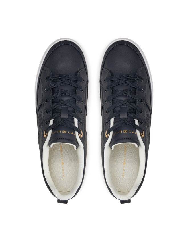 Tommy Hilfiger Сникърси Tommy Hilfiger Essential Vulc Sneaker Monogram FW0FW07945 Тъмносин