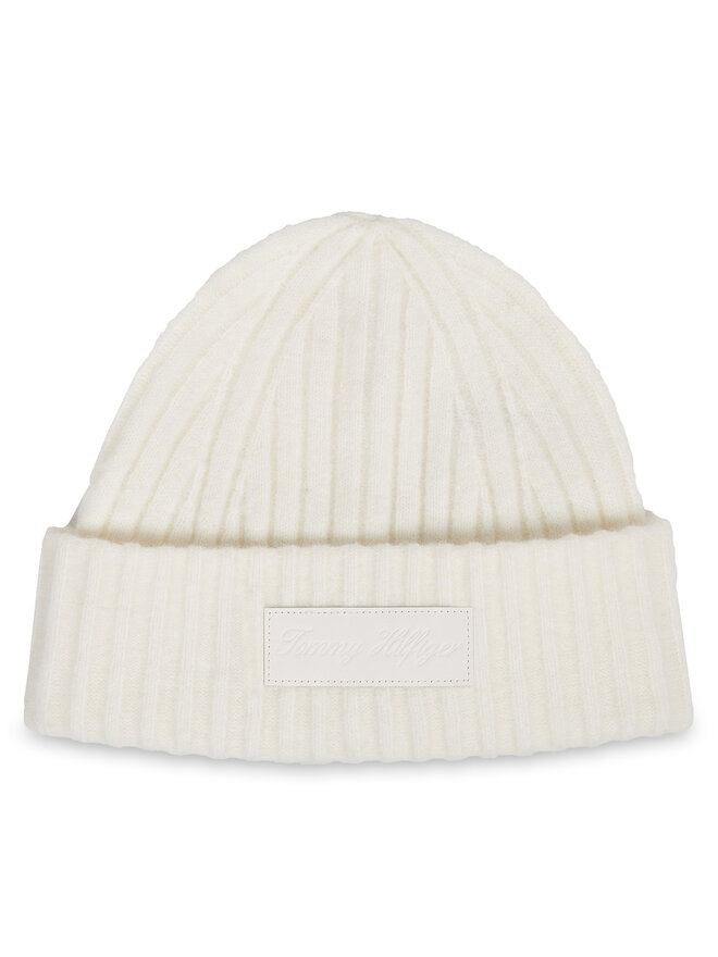 Tommy Hilfiger Čepice Tommy Hilfiger Tommy Twist Beanie AW0AW15325 Bílá