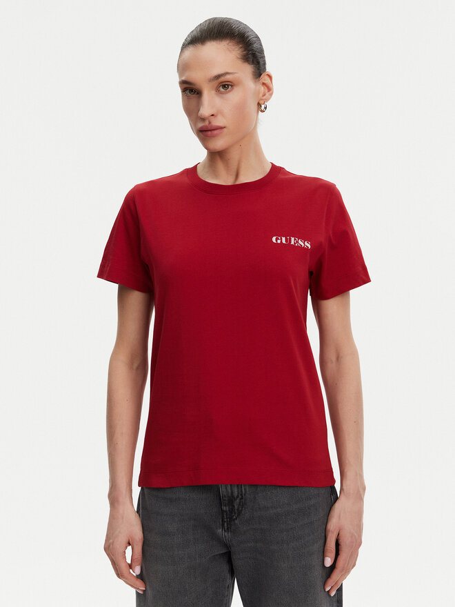 Guess Guess Marškinėliai W5RI04 I3Z14 Raudona Regular Fit