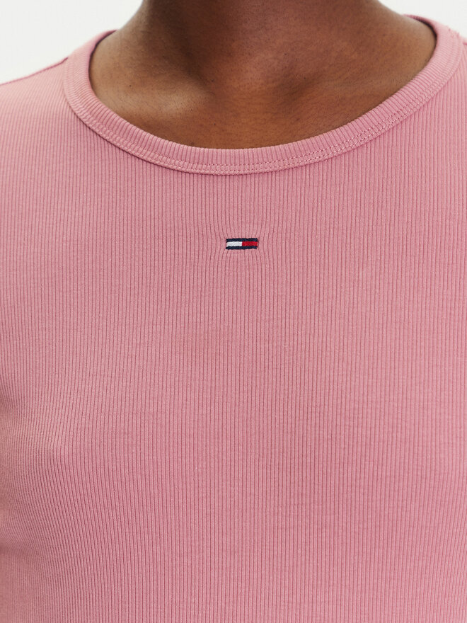 Tommy Jeans Tommy Jeans Camiseta Essential DW0DW17383 Rosa Slim Fit