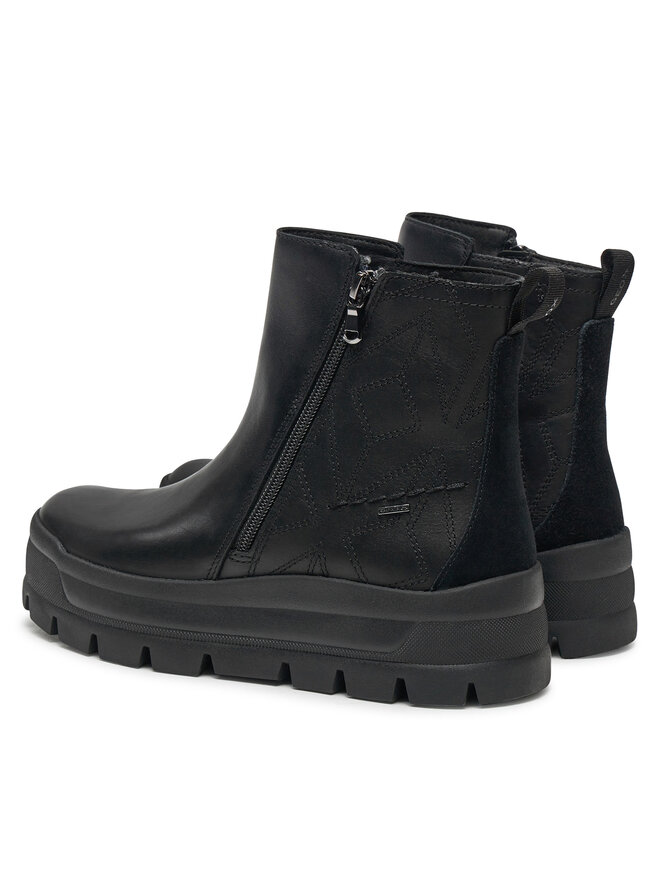 Geox Polokozačky Geox Spherica EC7 D46WSG 04322 C9999 Černá