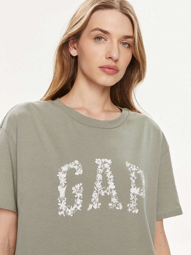 Gap Gap Camiseta 875093-00 Verde Relaxed Fit