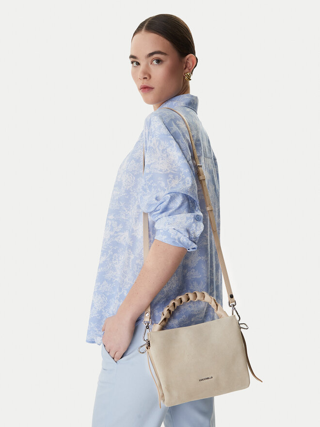 Coccinelle Handtasche Coccinelle P6P Boheme Suede Bimaterial E1 P6P 58 01 01 Braun