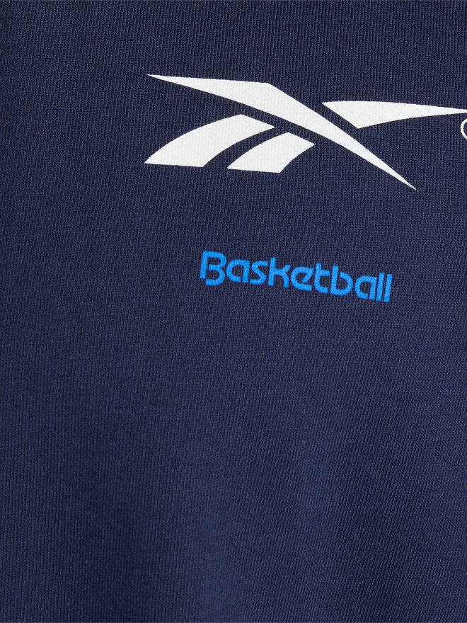 Reebok Reebok Marškinėliai Reebok Basketball Court Top T-Shirt HM6239 Mėlyna Relaxed Fit