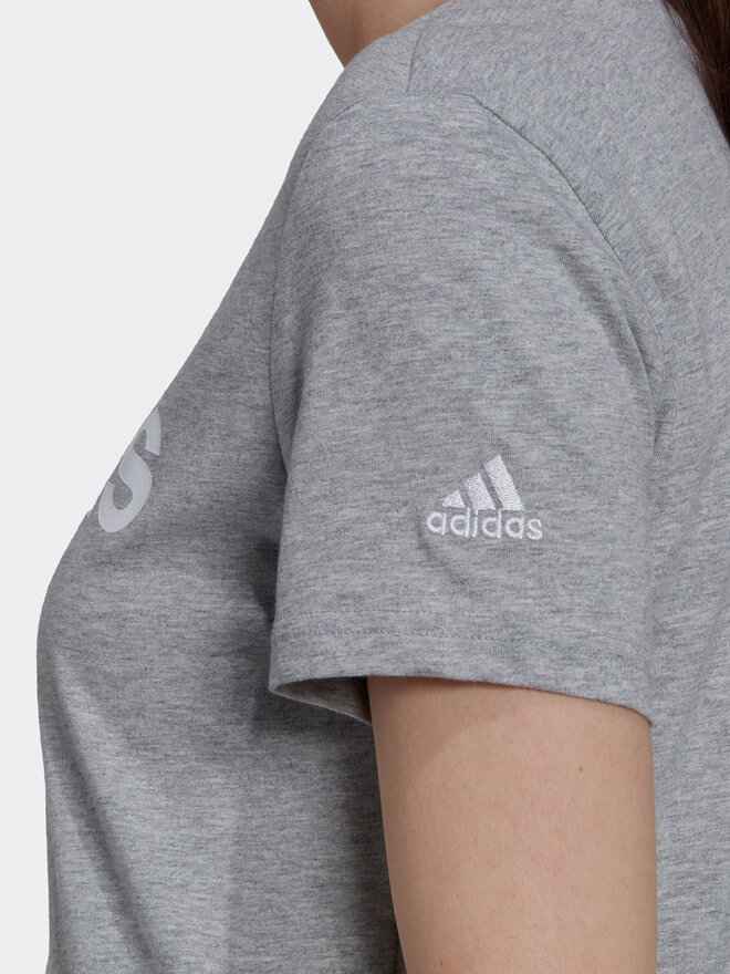 adidas adidas Футболка Essentials Logo HL2053 Сірий Slim Fit