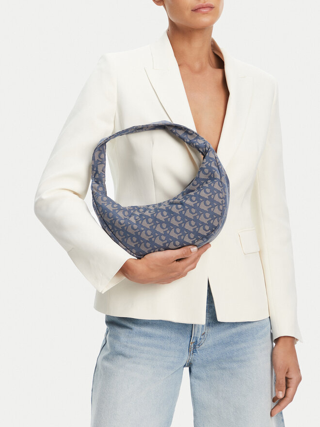 Calvin Klein Handtasche Calvin Klein Ckj Monogram Pinched Medium Shou LV04F3206G Blau