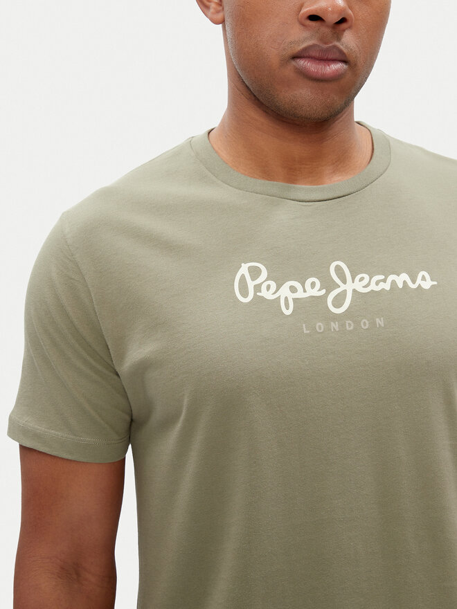Pepe Jeans Pepe Jeans Camiseta Eggo N PM508208 Verde Regular Fit