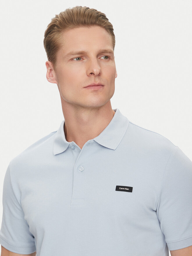 Calvin Klein Calvin Klein Polo marškinėliai K10K111196 Žydra Slim Fit