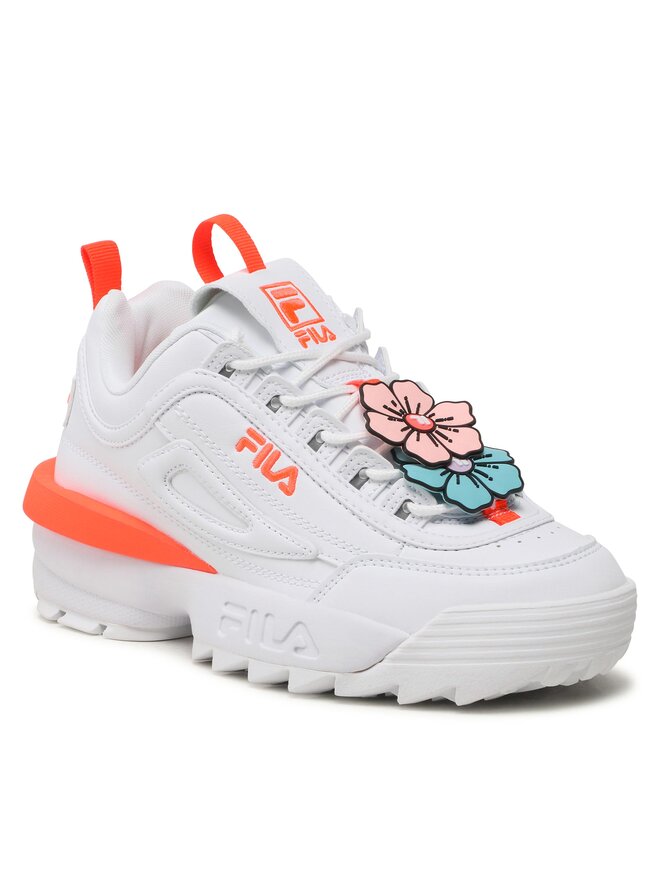 Fila disruptor blanche avec des fleurs hot sale