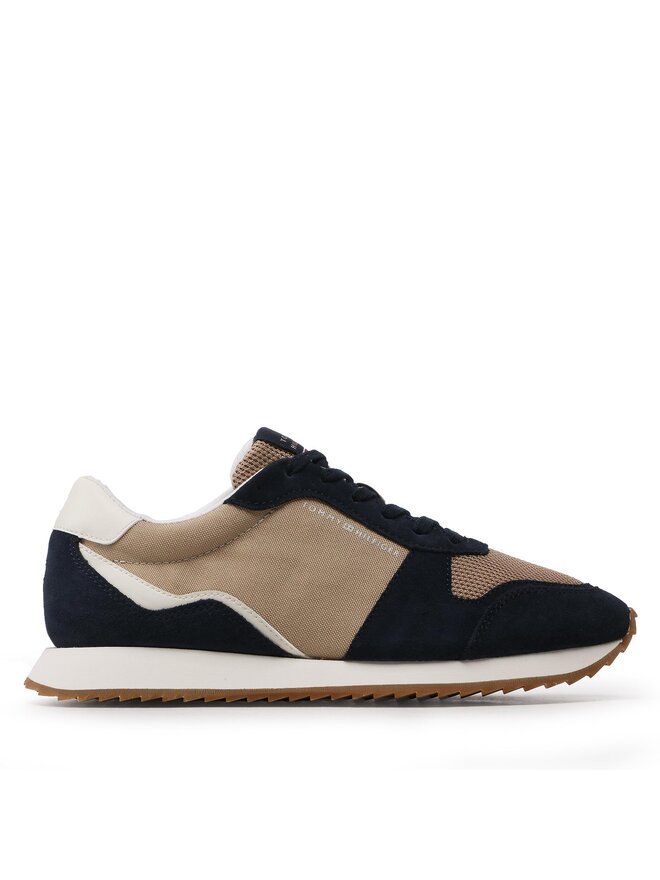 Tommy Hilfiger Laisvalaikio batai Tommy Hilfiger Runner Evo Mix FM0FM04478 Tamsiai mėlyna