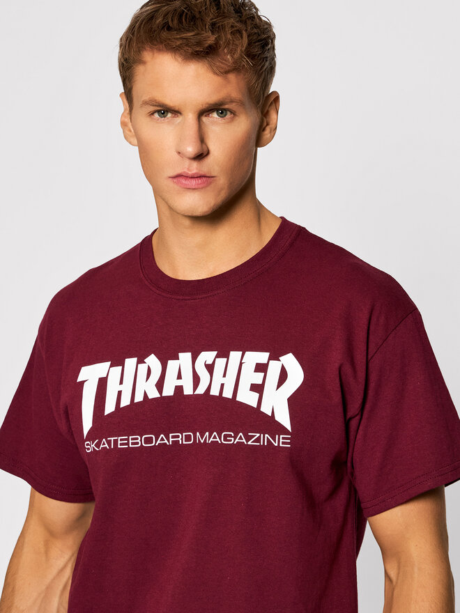 Thrasher Thrasher T-Shirt Skatemag Dunkelrot Regular Fit