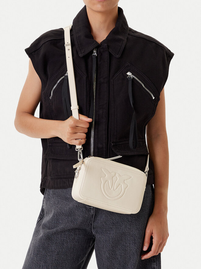 PINKO Táska PINKO Carrie Camera Bag Classic PE 25 PLTT 104336 A26J Ekru