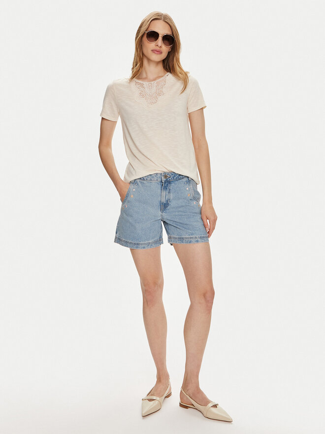 JDY JDY Футболка Dodo 15296235 Бежевий Regular Fit