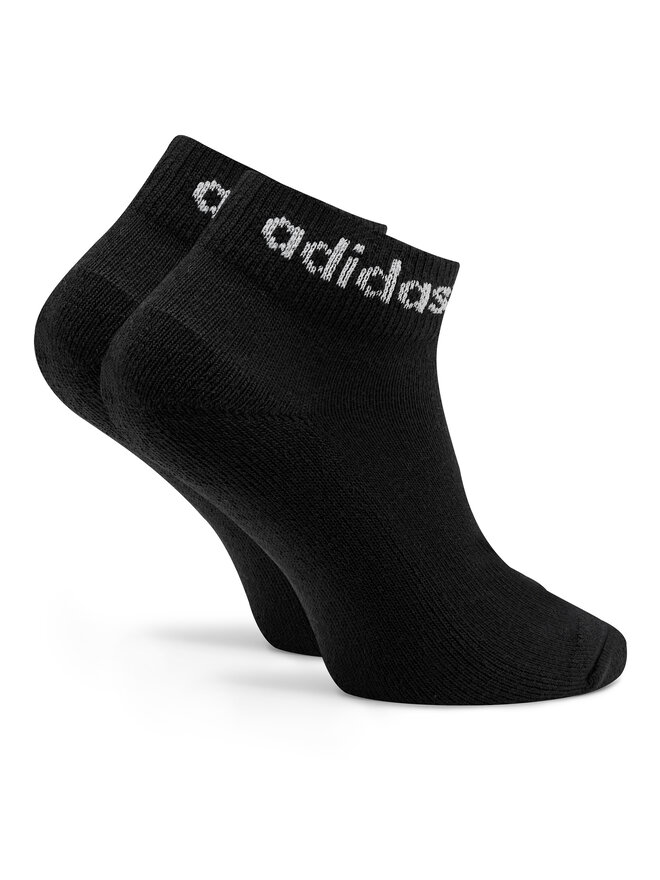adidas Rövid unisex zoknik adidas Linear Ankle Socks Cushioned Socks 3 Pairs IC1303 Fekete