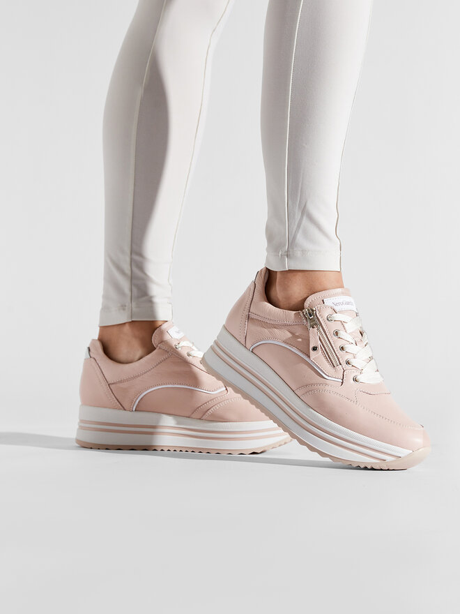 Sneakers nero giardini rosa on sale