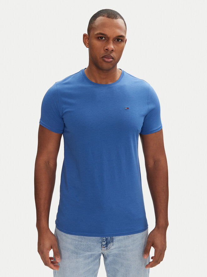 Tommy Jeans Tommy Jeans Marškinėliai DM0DM04411 Mėlyna Slim Fit
