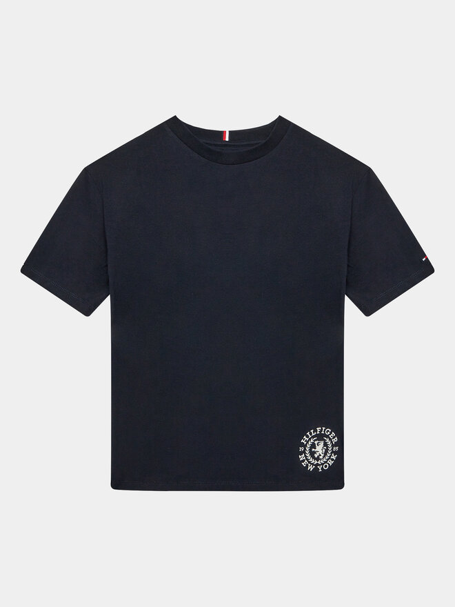 Tommy Hilfiger Tommy Hilfiger Marškinėliai Crest Logo KB0KB08675 D Tamsiai mėlyna Regular Fit