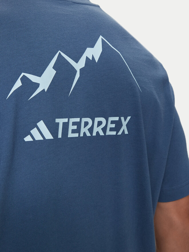 adidas adidas Marškinėliai Terrex Graphic MTN 2.0 IM8354 Mėlyna Regular Fit