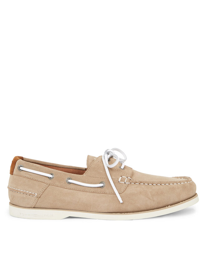 Tommy Hilfiger Мокасини Tommy Hilfiger Th Boat Shoe Core Suede FM0FM04505 Бежевий