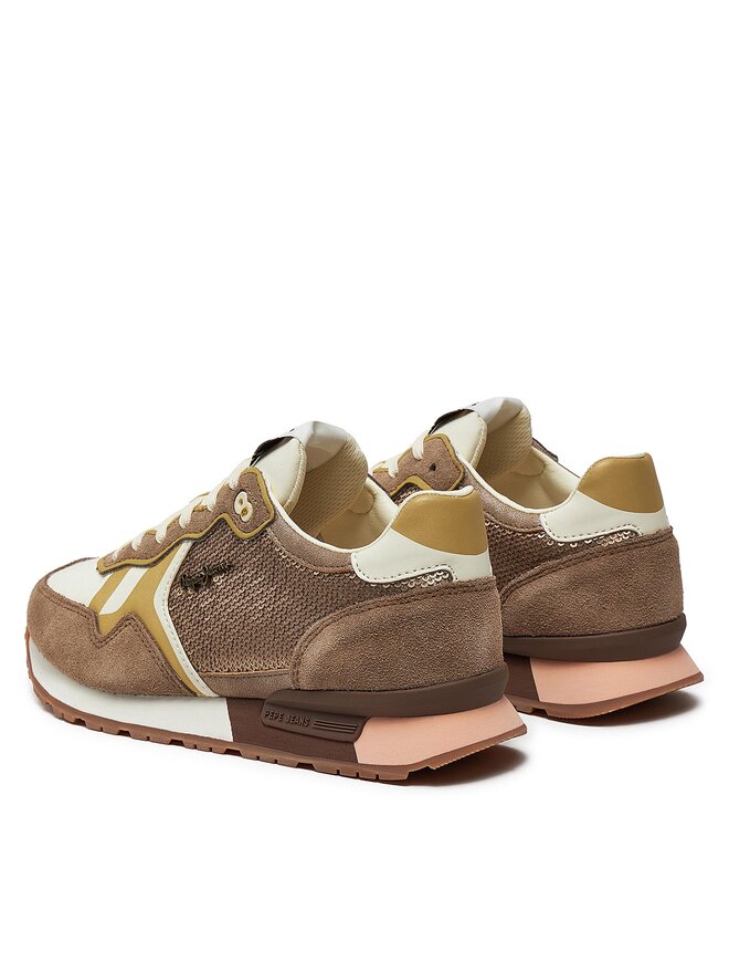 Pepe Jeans Snīkeri Pepe Jeans Brit Sequins W PLS40009 Bēšs