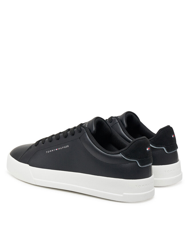 Sneakers Tommy Hilfiger Th Court Lth Detail Ess FM0FM05367 Schwarz ...