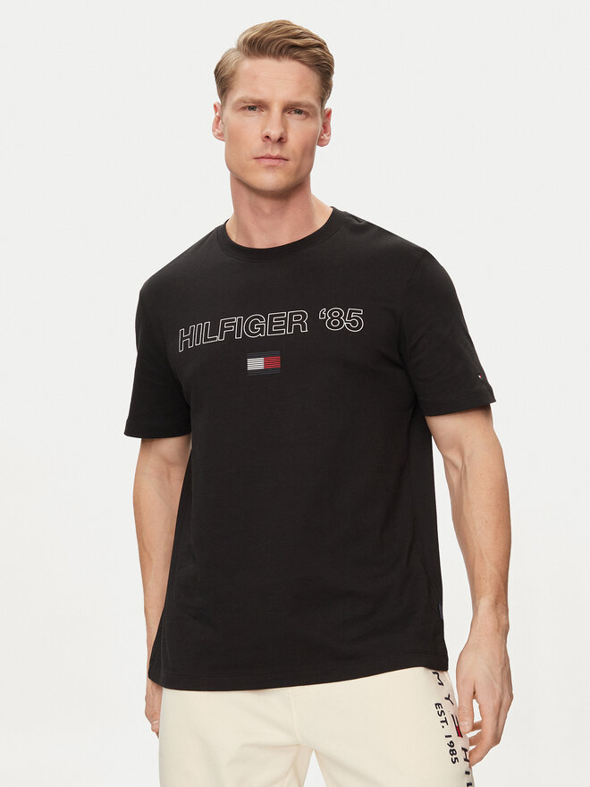 Tommy Hilfiger Tommy Hilfiger T-Shirt 85' MW0MW34427 Μαύρο Regular Fit