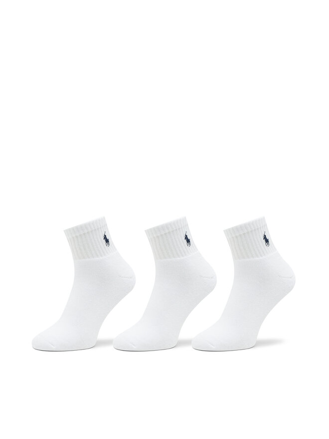 Polo Ralph Lauren Zestaw 3 par wysokich skarpet męskich Polo Ralph Lauren 449655220003 Biały