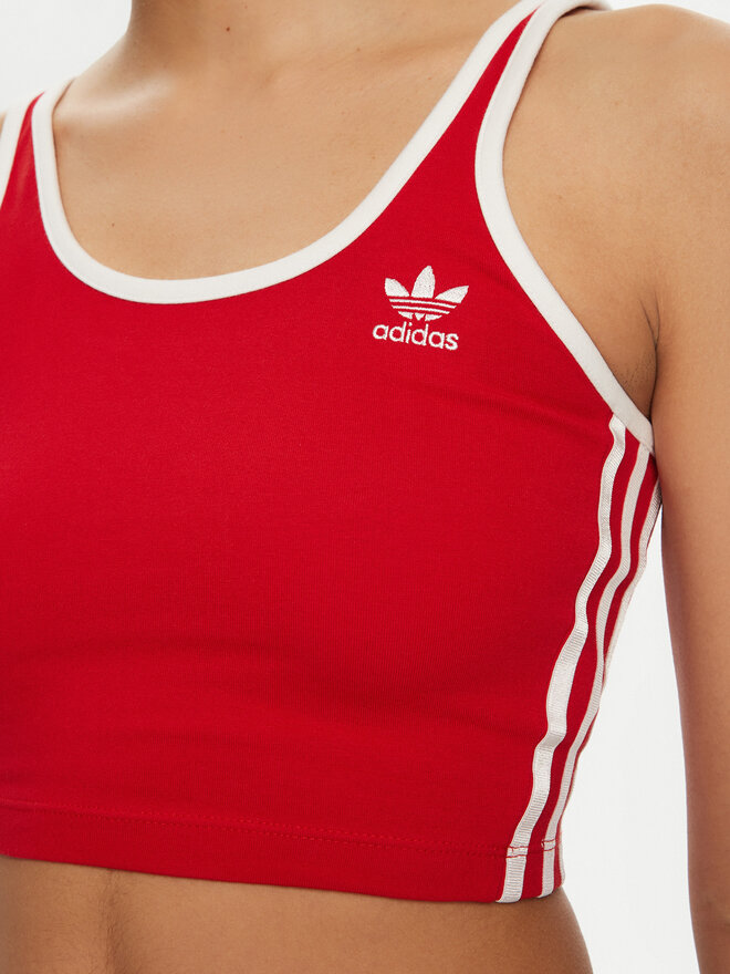 adidas adidas Felső adicolor 3-Stripes JD4615 Piros Slim Fit