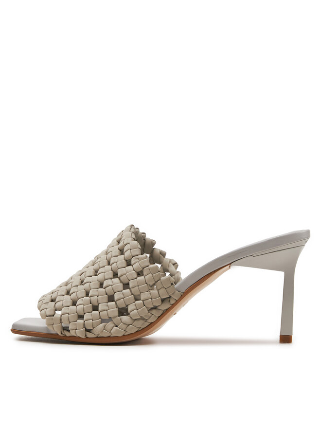 Calvin Klein Klapki Calvin Klein Heel Mule Sandal 70 Latt HW0HW02144 Beżowy