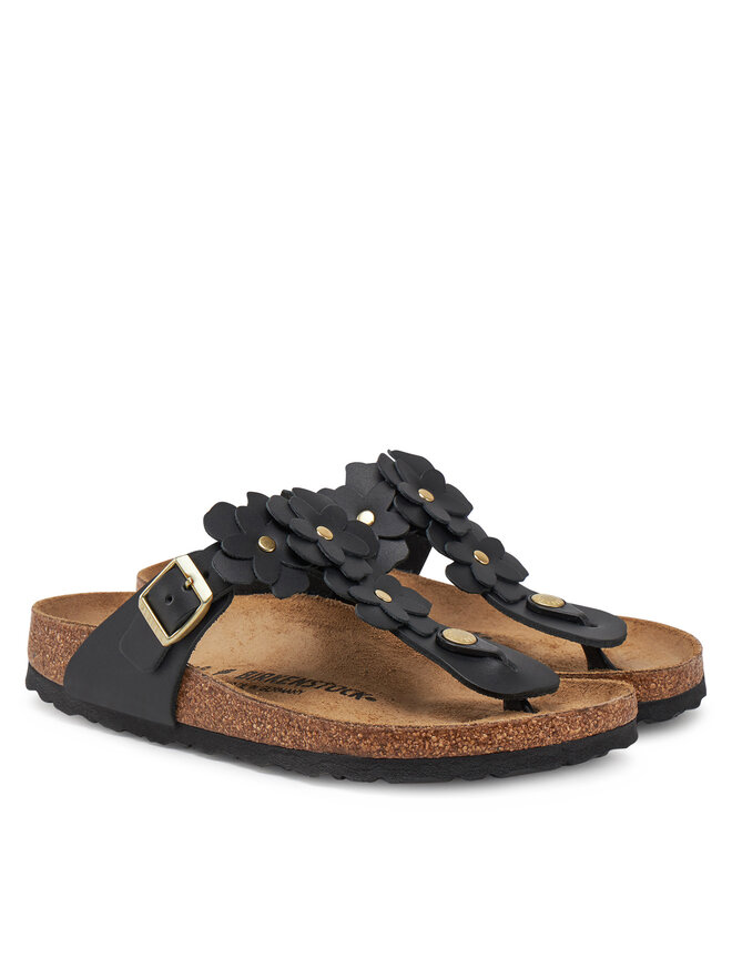 Birkenstock Infradito Birkenstock Gizeh Flowers 1026719 Nero