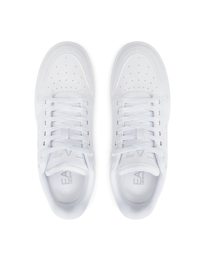 Zapatillas EA7 Para Hombre - Modelo X8X189 XK404 En Blanco - Piel, Suela De Goma Y Cierre De Cordones
