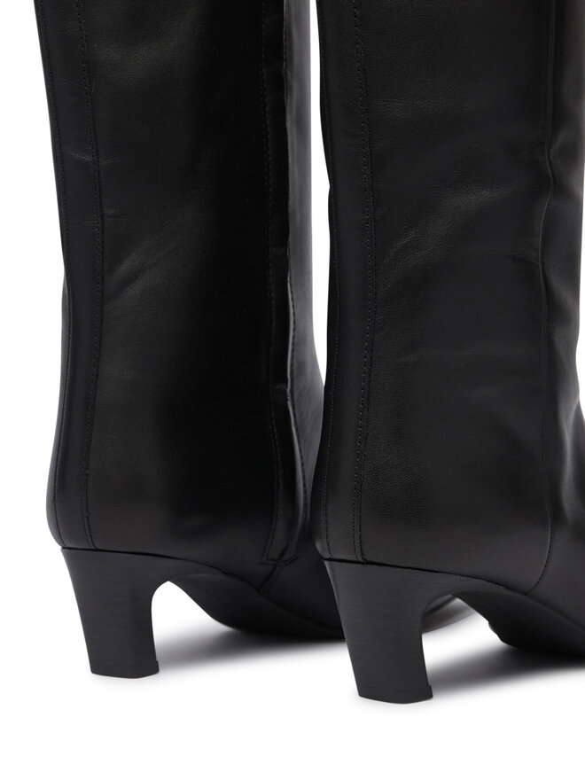 Tommy Hilfiger Stiefel Tommy Hilfiger Kitten Heel Leather High Boot FW0FW09568 Schwarz