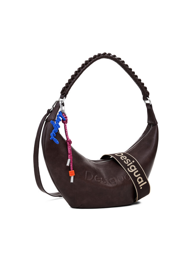 Desigual Ročna torba Desigual Half Logo Zante 25WAXPAX Rjava