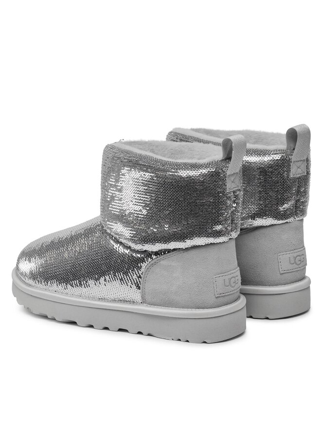 Ugg Μπότες Χιονιού Ugg W Classic Mini Mirror Ball 1151291 Ασημί