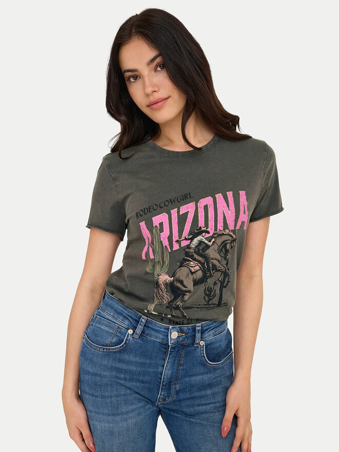 ONLY ONLY Camiseta Lucy 15215721 Gris Regular Fit
