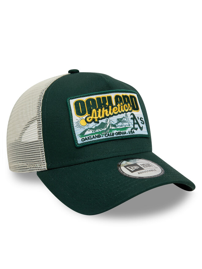 New Era Czapka z daszkiem New Era Mlb Patch Trucker Oakland Athletics 60595258 Zielony