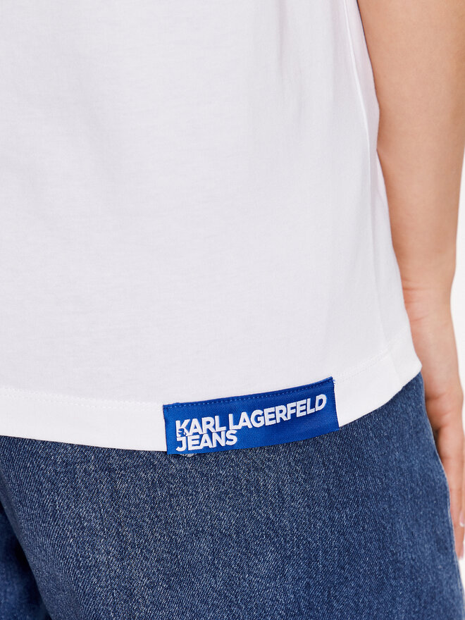 Karl Lagerfeld Jeans Karl Lagerfeld Jeans Camiseta 231J1706 Blanco Regular Fit