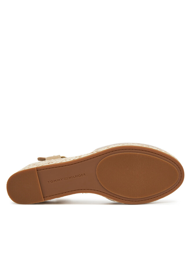 Tommy Hilfiger Espadryle Tommy Hilfiger Chambray Mid Wedge Espad FW0FW08477 Beżowy