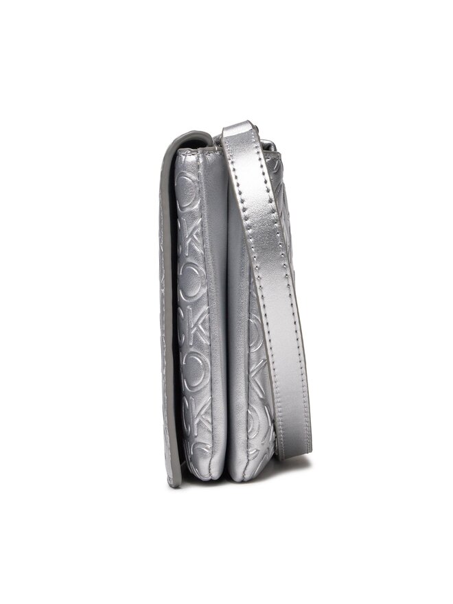 Calvin Klein Torebka Calvin Klein Re-Lock Double Gusette_Emb K60K611338 Srebrny
