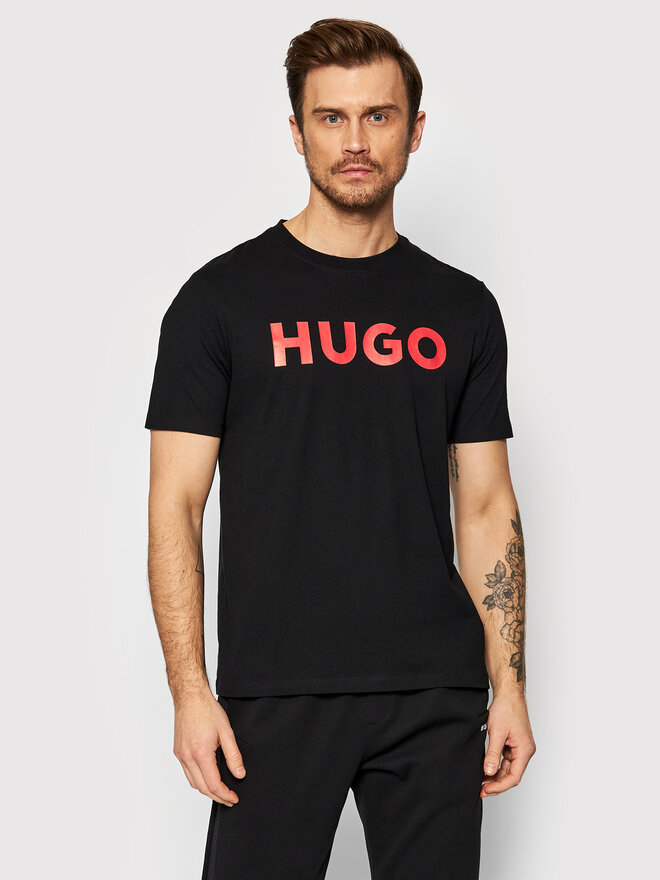 HUGO Hugo T-Shirt Dulivio 50467556 Μαύρο Regular Fit