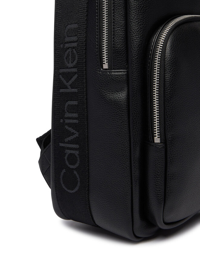 Calvin Klein Rucksack Calvin Klein Webbing Strap Round Backpack LV04D3282G Schwarz