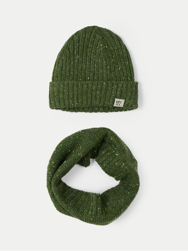 Mayoral Set: gorro y bufanda de tubo Mayoral 10824 Verde