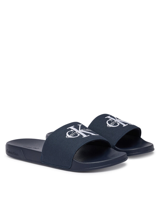 Calvin Klein Pantoletten Calvin Klein Ess Slide Cv YM0YM01393 Dunkelblau