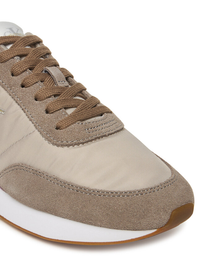 Calvin Klein Sneakers Calvin Klein Retro Runner Lace Up Nylon Mg YW0YW01990 Khakifarben