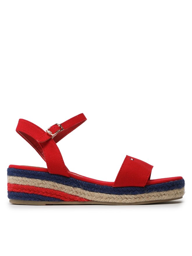Tommy Hilfiger Espadrile Tommy Hilfiger Rope Wedge T3A7-32778-0048300 S Crvena
