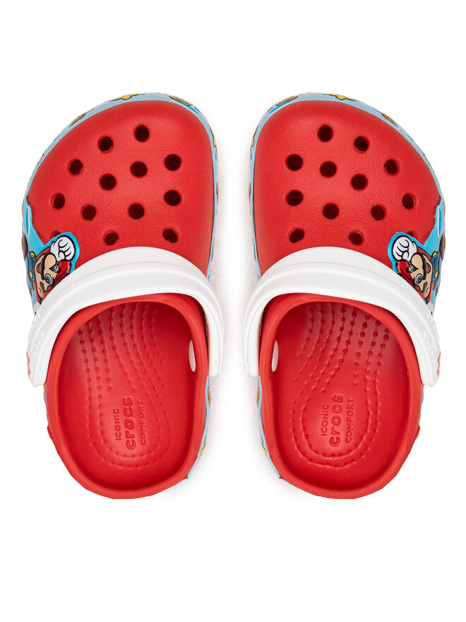 Crocs Шльопанці Crocs Fl Super Mario Lights Clog 206438 Червоний