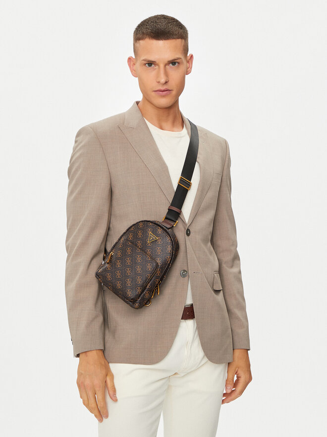 Guess Saszetka Guess Milano HMEVZL P3468 Brązowy